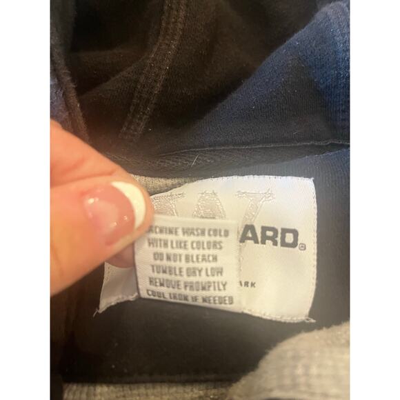 WearGuard Full Zip Hooded Sweatshirt Jacket Men 2XL Work Outdoor Blue Collar - Picture 7 of 8